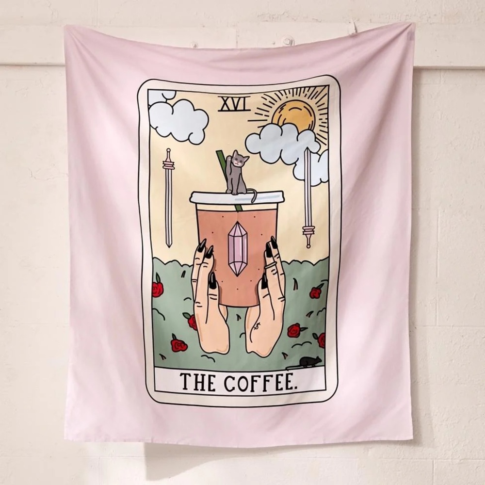 The Coffee tarot card tapestry